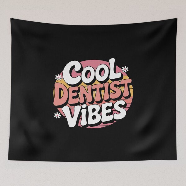 Item preview, Cool Dentist Vibes Groovy Rainbow Typography  designed and sold by MarkLeedsArt.