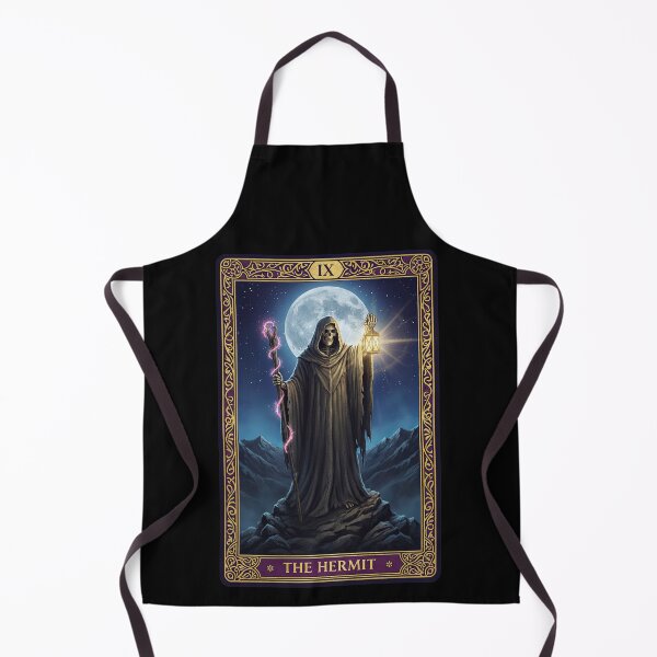 Item preview, The Hermit Tarot Card Macabre Skeleton designed and sold by TeeARTHY.