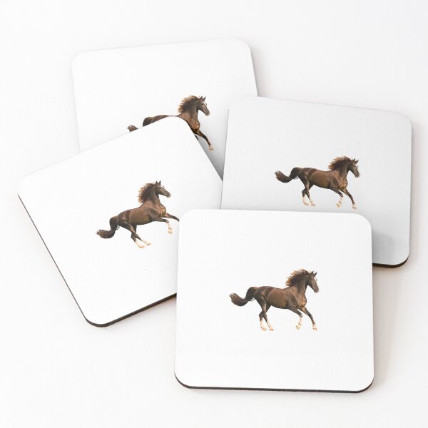 Item preview, Dark Brown Horse with White Socks – Minimal Logo designed and sold by Dotadoari.