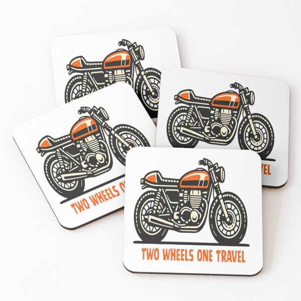 Item preview, Two Wheels One Travel – Minimal Motorcycle Freedom T-Shirt designed and sold by RMTrendy.