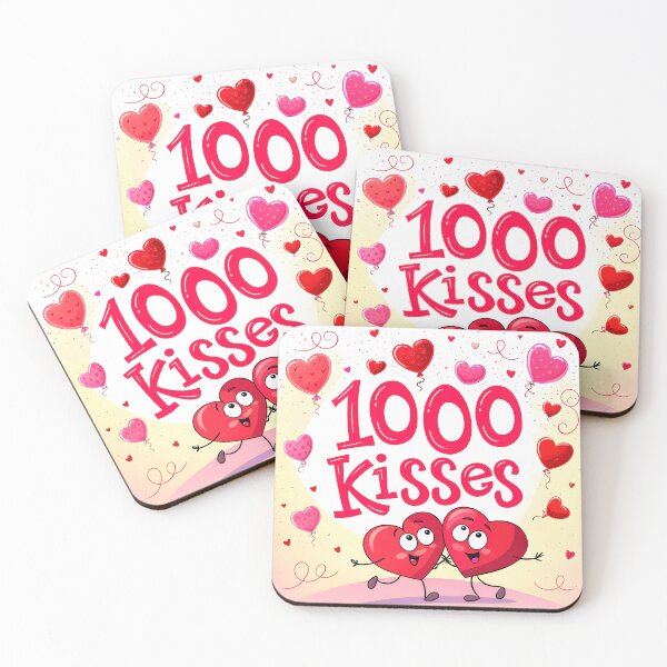 Item preview,  Kisses and hugging hearts for Happy Valentine's Day designed and sold by AhArtMe.