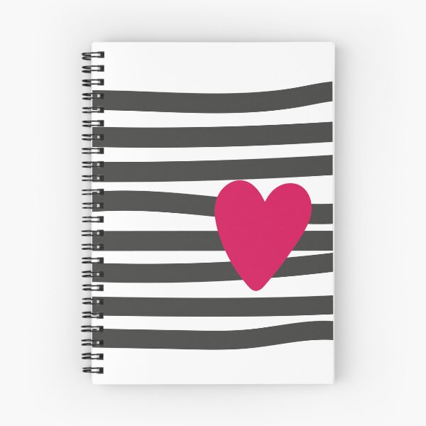 Item preview, Minimalist Heart Art: Black Horizontal Lines & Pink Red Heart Design designed and sold by Vector Woofs.