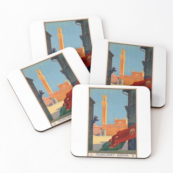 Item preview, Golden Hour in Siena: Vintage Tuscany Travel Poster designed and sold by CharlieDesings.