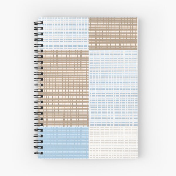 Item preview, Minimalist Geometric Woven Wide Check Pattern in Ice Blue and Light Brown Tones designed and sold by kierkegaard.