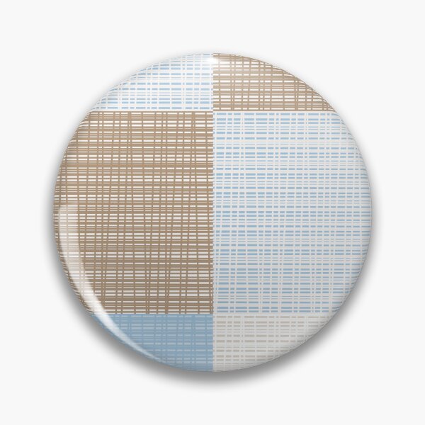 Item preview, Minimalist Geometric Woven Wide Check Pattern in Ice Blue and Light Brown Tones designed and sold by kierkegaard.