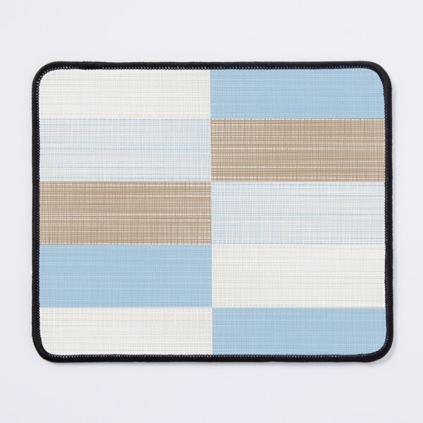 Item preview, Minimalist Geometric Woven Wide Check Pattern in Ice Blue and Light Brown Tones designed and sold by kierkegaard.