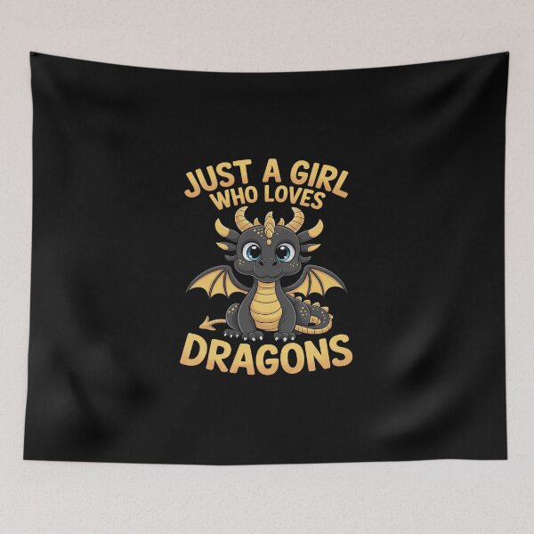 Item preview, Cute Just A Girl Who Loves Dragons Women and Girls4  designed and sold by DigitaldeligArt.