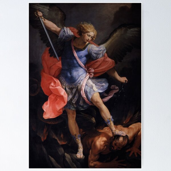 Item preview, Saint Archangel Michael Defeating the Devil Art designed and sold by TeeARTHY.