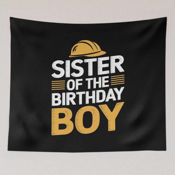 Item preview, Sister of the Birthday Boy Construction Birthday Party Girls  designed and sold by PowAcademy.