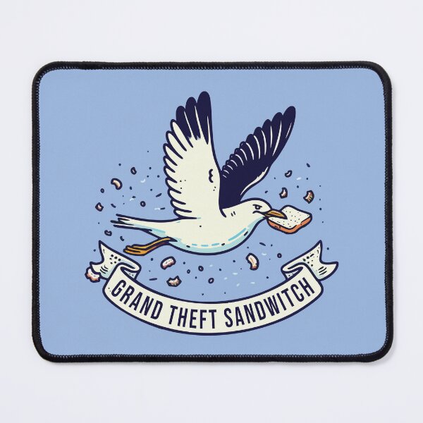 Item preview, Grand Theft Sandwich - Funny Seagull Humor designed and sold by Scaryzz.