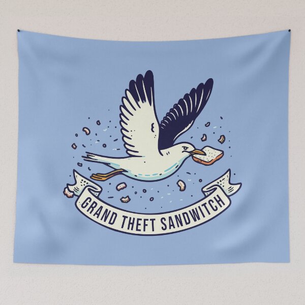 Item preview, Grand Theft Sandwich - Funny Seagull Humor designed and sold by Scaryzz.