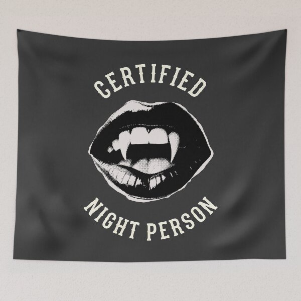 Item preview, Certified Night Person Vampire  designed and sold by CreepyCornerArt.