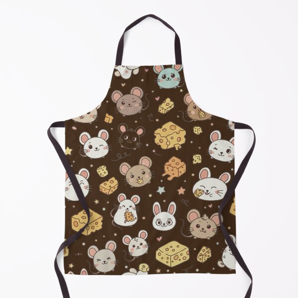 Item preview, Cute Kawaii Mice and Cheese Whimsical Seamless Pattern designed and sold by Tidarat-27.