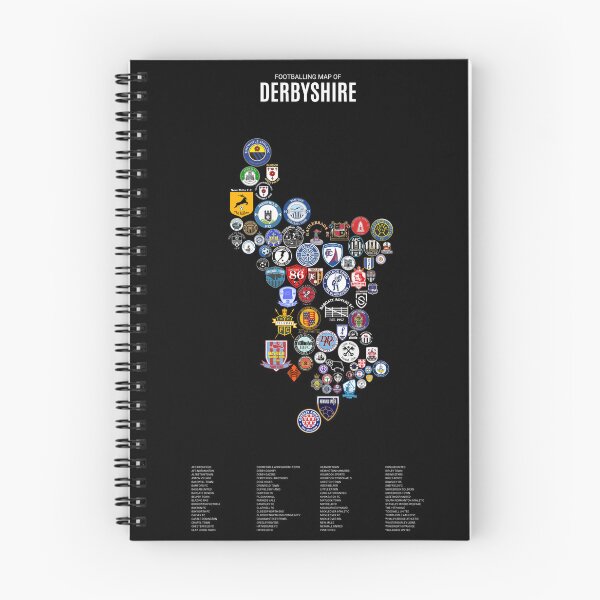 Aperçu de l'œuvre Carte du football masculin du Derbyshire créée et vendue par Footy-Maps.