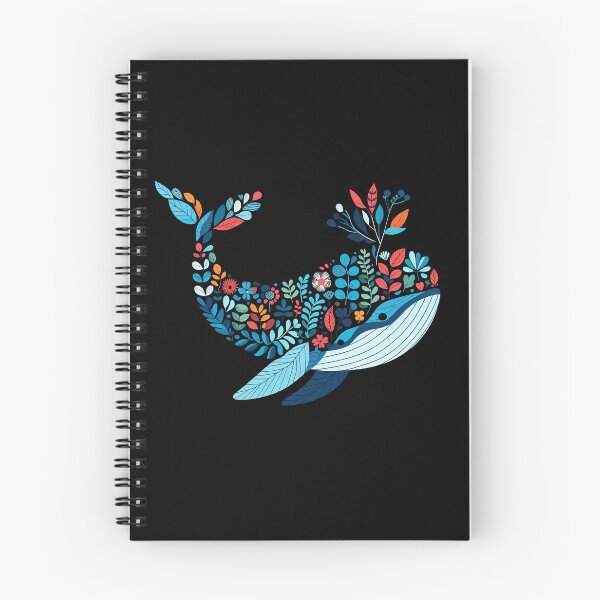Item preview, Floral Humpback Whale – Scandinavian Folk Art by heidiannemorris © designed and sold by FOLK ART FUSION by heidiannemorris.