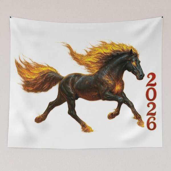 Item preview, ✨Fire Horse 2026 ✦♨✦ Galloping Ember Stallion designed and sold by WheelieGdArt.