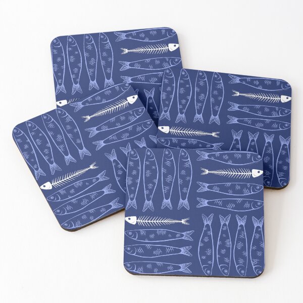 Item preview, Sardines - Navy Blue designed and sold by Elizabeth Weglein.