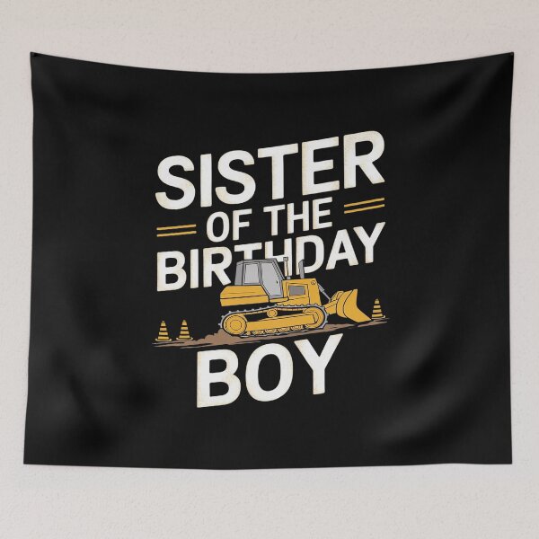 Item preview, Sister of the Birthday Boy Construction Party Family  designed and sold by PowAcademy.