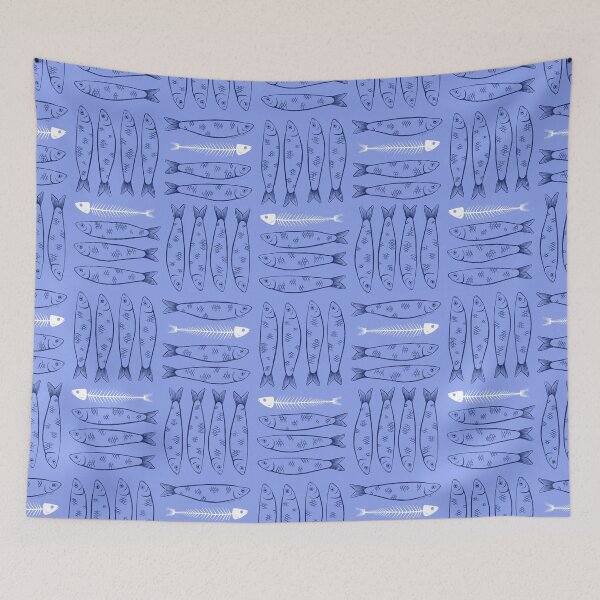 Item preview, Sardines - Light Blue designed and sold by Elizabeth Weglein.
