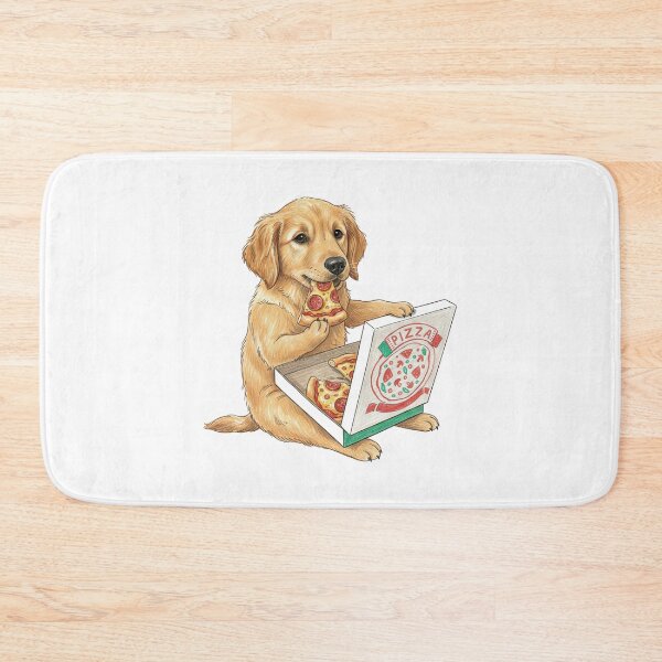 Item preview, Funny Golden Retriever Eating Pizza Out of Box designed and sold by TeeARTHY.