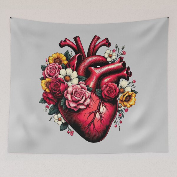 Item preview, Heart in Bloom - Anatomy Meets Nature designed and sold by DrawDrip.