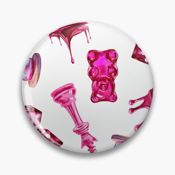 Item preview, Seamless pattern for Valentine's Day in pink, Crown, dice, sand timer, jelly bag, chess queen designed and sold by Nastasiakhmnk.