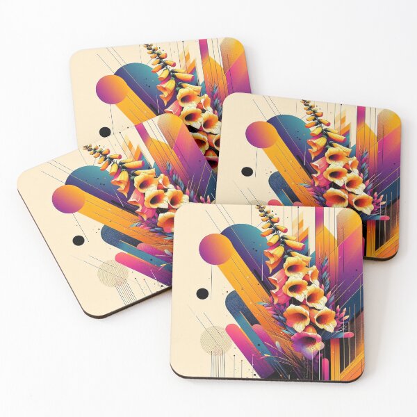 Item preview, Chromatic Bloom XVII – Abstract Geometric Floral Art designed and sold by Okmanoo.