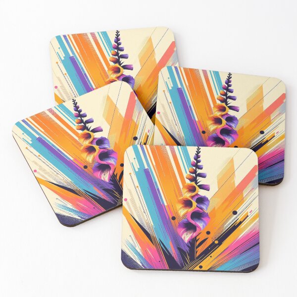 Item preview, Chromatic Bloom XVIII – Abstract Geometric Floral Art designed and sold by Okmanoo.