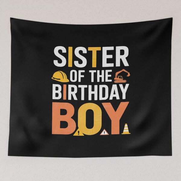 Item preview, Sister of the Birthday Construction Worker Boy Crew Party  designed and sold by PowAcademy.
