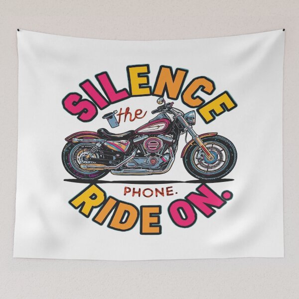 Item preview, Silence the Phone. Ride On. – Minimal Motorcycle Freedom T-Shirt designed and sold by RMTrendy.