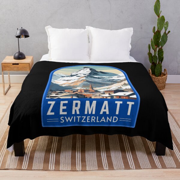 Item preview, Zermatt (Matterhorn) in Switzerland, Vintage Travel Art Emblem designed and sold by MaateoDesign.