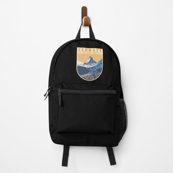 Item preview, Zermatt (Matterhorn) in Switzerland, Retro Travel Art Badge designed and sold by MaateoDesign.