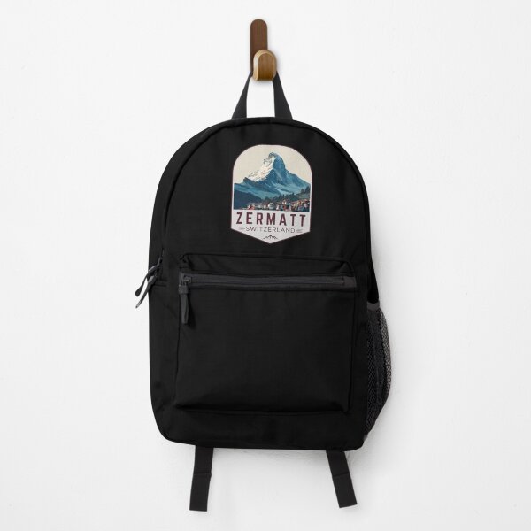 Item preview, Zermatt in Switzerland - Matterhorn Peak, Retro Travel Art Emblem designed and sold by MaateoDesign.