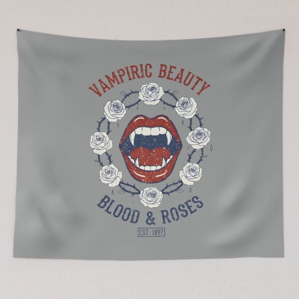 Item preview, Vampiric Beauty Blood And Roses  designed and sold by CreepyCornerArt.