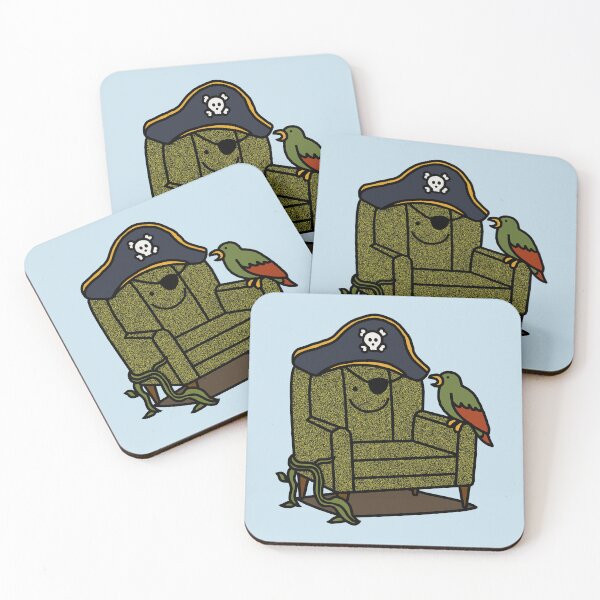 Item preview, Pirate Captain Chair and Parrot designed and sold by ellenhenry.