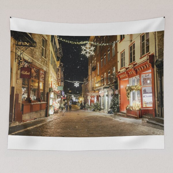 Item preview, Festive Winter Night in Quebec City designed and sold by Robert Alsop.