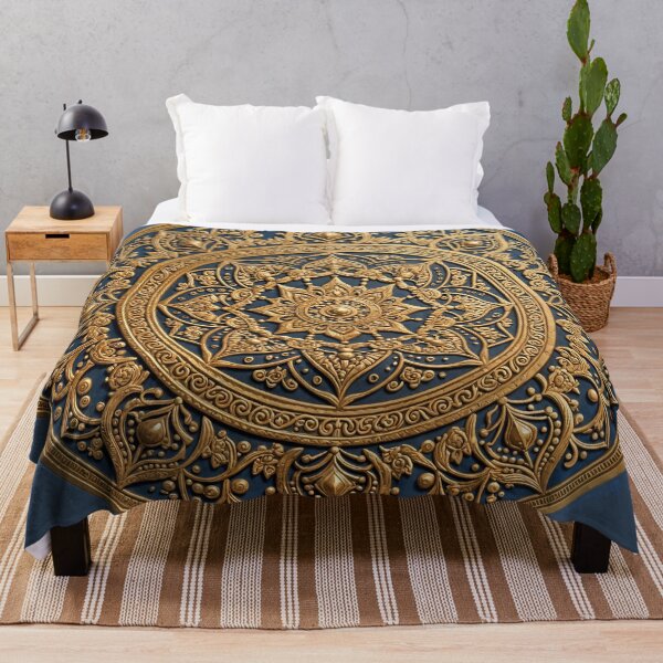 Item preview, Ornate golden mandala of time designed and sold by ShaDeS-AI-Art.