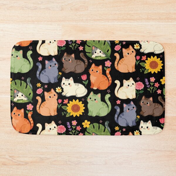 Item preview, Chibi Cats in a Garden designed and sold by chillaxcats.