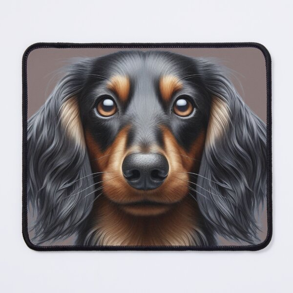 Item preview, long-haired dachshund beautiful head designed and sold by Saxbys.