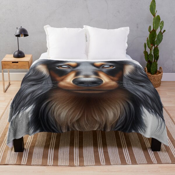 Item preview, long-haired dachshund beautiful head designed and sold by Saxbys.
