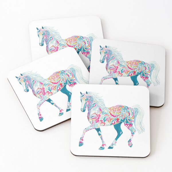 Item preview, Colorful floral horse designed and sold by MendaciousMina.