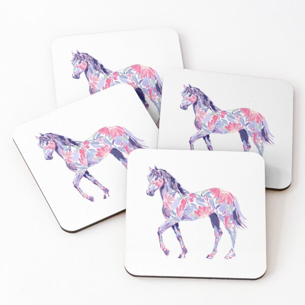 Item preview, Colorful floral horse designed and sold by MendaciousMina.