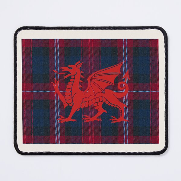 Item preview, ♨ Evans ✨Welsh Tartan – For the Liberty of My Country & y Ddraig Goch - the red dragon v4 designed and sold by WheelieGdArt.