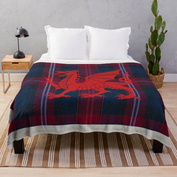 Item preview, ♨ Evans ✨Welsh Tartan – For the Liberty of My Country & y Ddraig Goch - the red dragon v4 designed and sold by WheelieGdArt.