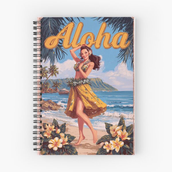 Item preview, Aloha Hawaii Vintage Hula Girl  designed and sold by UncannyCanvas.