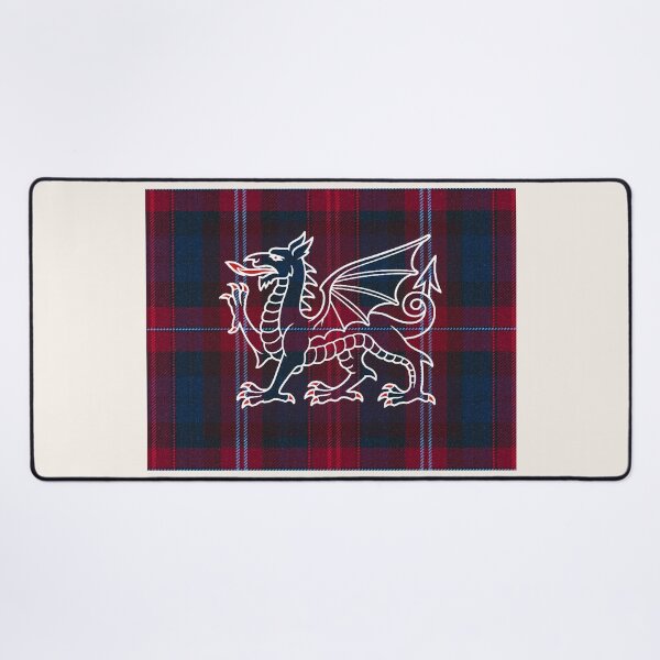 Item preview, Evans ✨Welsh Tartan – For the Liberty of My Country & y Ddraig Goch - the red dragon v3 designed and sold by WheelieGdArt.