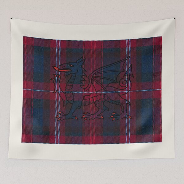 Item preview, Evans ✨Welsh Tartan – For the Liberty of My Country & y Ddraig Goch - the red dragon v2 designed and sold by WheelieGdArt.