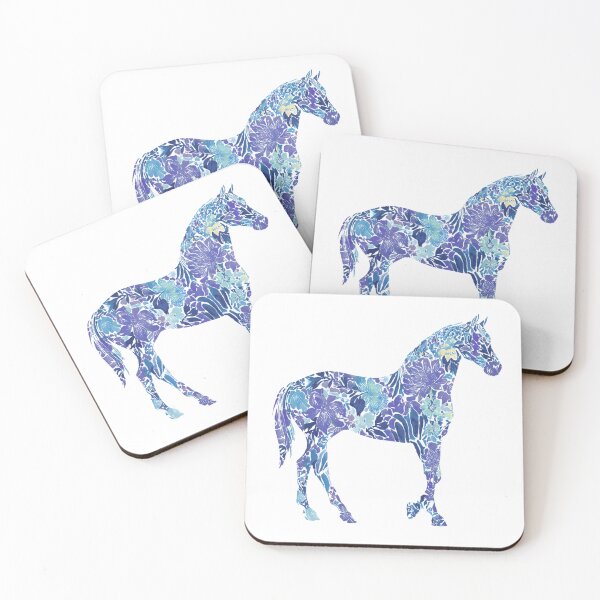 Item preview, Colorful floral horse designed and sold by MendaciousMina.