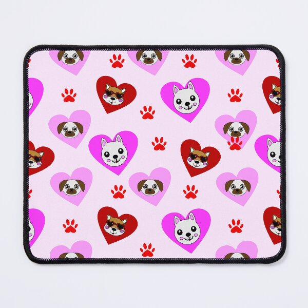 Item preview, Cute Pet Faces in Hearts Pattern designed and sold by GamerGearTees.