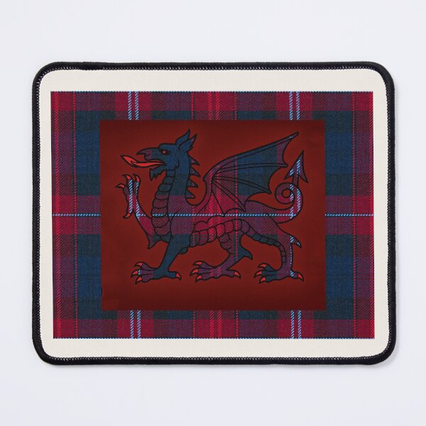Item preview, Evans ✨Welsh Tartan – For the Liberty of My Country & y Ddraig Goch - the red dragon designed and sold by WheelieGdArt.